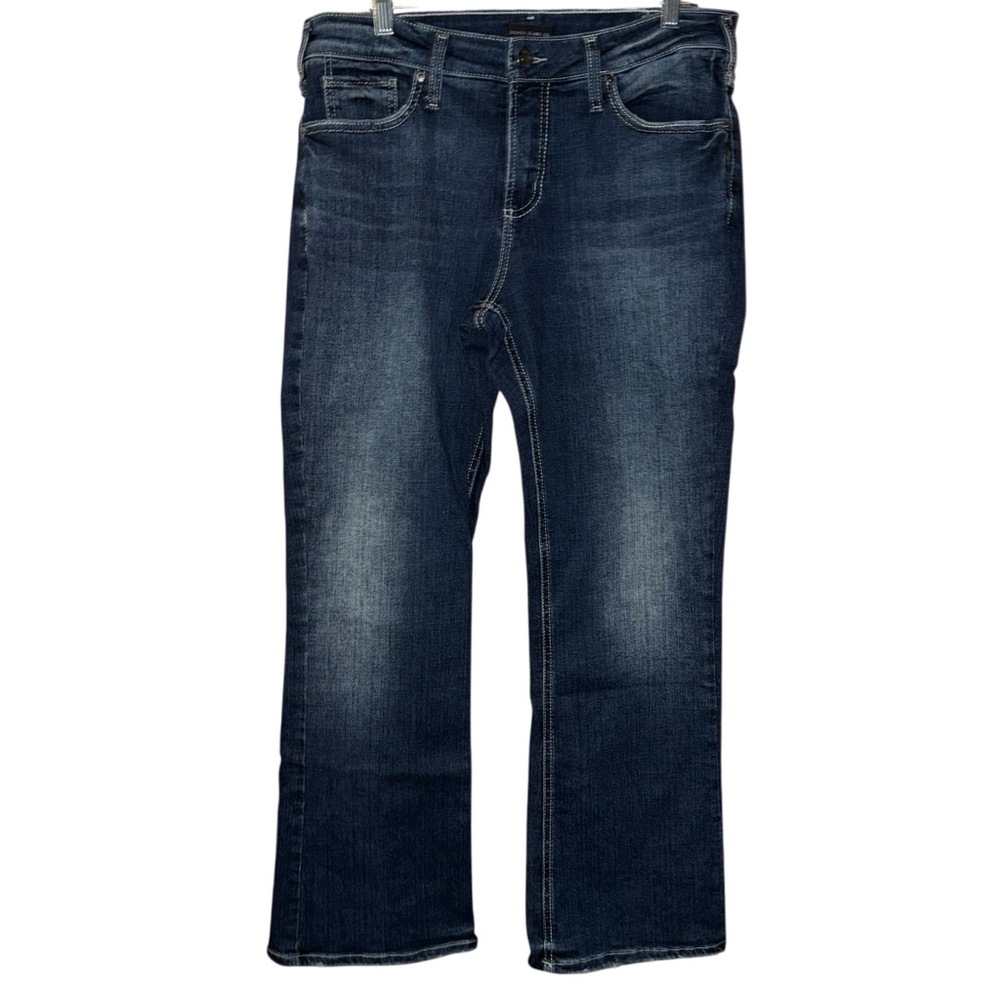 Silver Jeans Co. Women's Suki Mid Rise Curvy Fit Slim Bootcut Jeans women’s 34